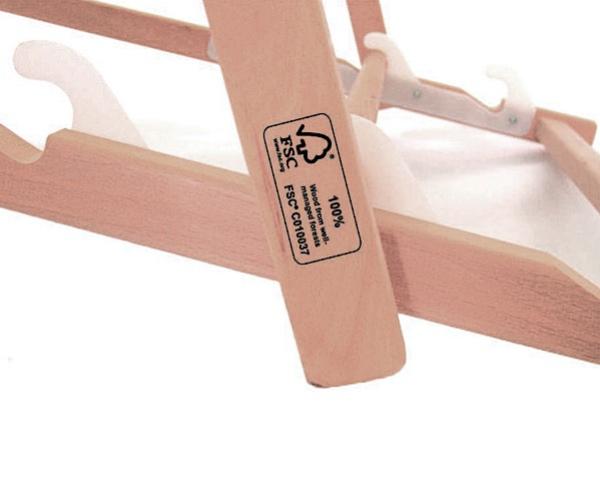 Liegestuhl mit Armlehne u. Wechselbezug bedruckt